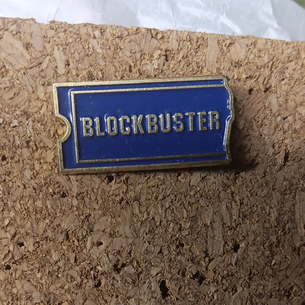 Blockbuster Blue and Gold Enamel Pin - Picture 1 of 1
